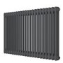 GRADE A1 - Nambi Anthracite 2 Column Horizontal Radiator - 600 x 1008mm