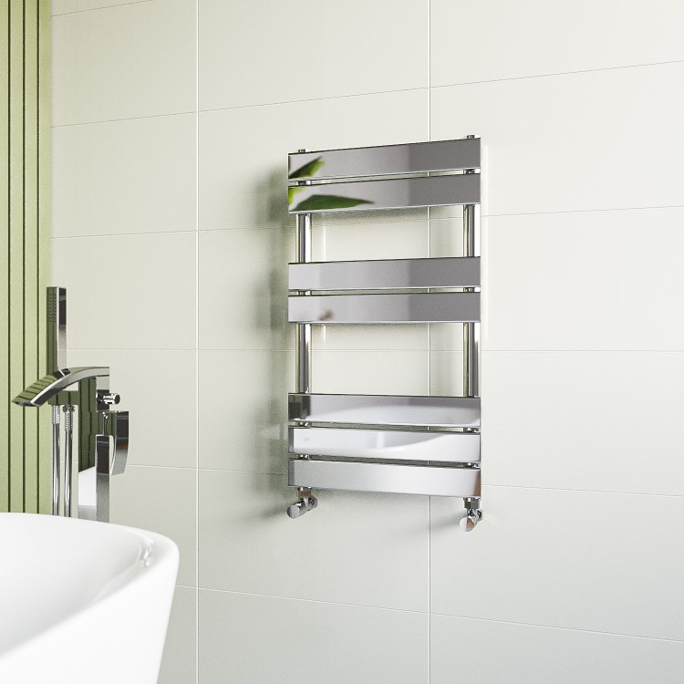 Chrome Towel Radiator 800 x 450mm - Tundra