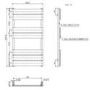 GRADE A2 - Chrome Towel Radiator 800 x 600mm - Tundra