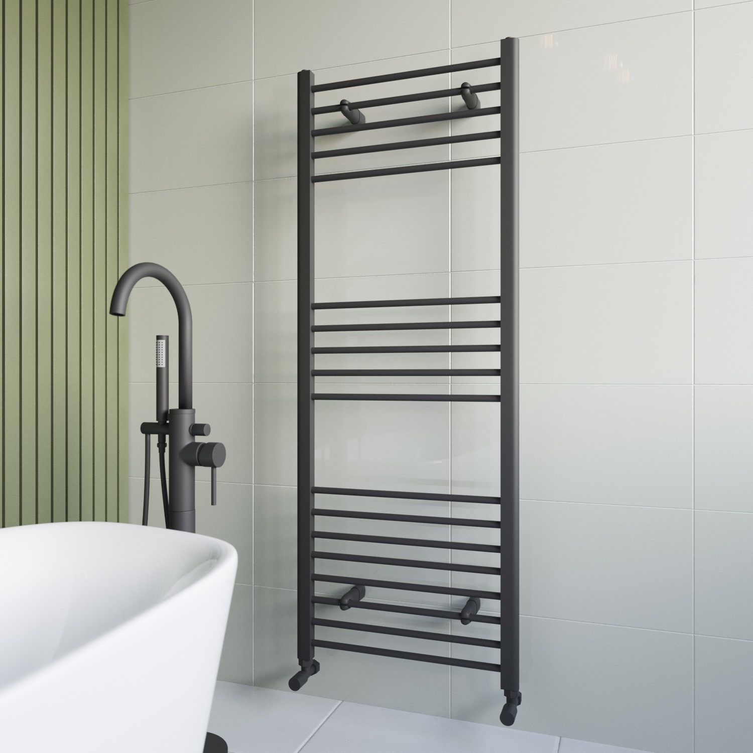 Anthracite Heated Towel Rail Radiator 1600 x 600mm - Sahara