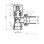 GRADE A2 - Chrome Round Angled Radiator Valves - For Pipework Which Comes From The Wall