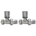 Chrome Round Straight Radiator Valves -  For Pipework Which Comes From The Floor