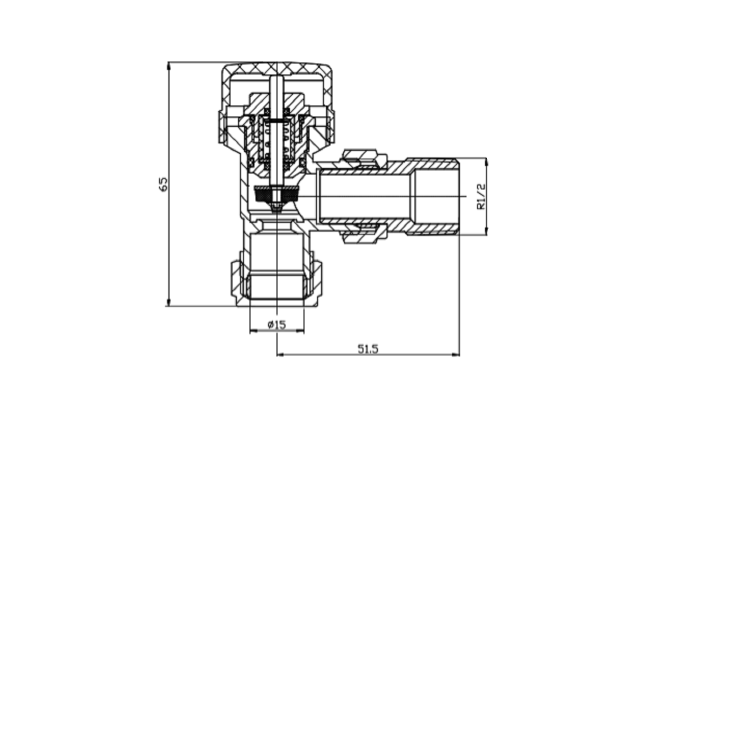 GRADE A1 - White Thermostatic Angled Radiator Valves - For Pipework Which Comes From The Wall