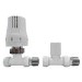 White Thermostatic Straight Radiator Valves