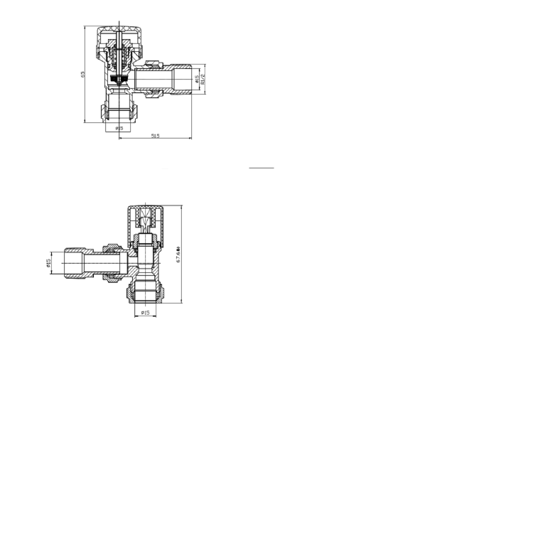 GRADE A1 - Anthracite Thermostatic Angled Radiator Valves - For Pipework Which Comes From The Wall