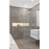 Frameless 700mm Wet Room Shower Screen with Ceiling Support Bar - Live Your Colour