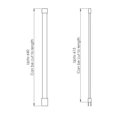 Frameless 745mm Chrome Wet Room Shower Screen with Ceiling Support Bar  - Live Your Colour