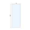 Frameless 745mm Black Wet Room Shower Screen with Wall Support Bar - Live Your Colour
