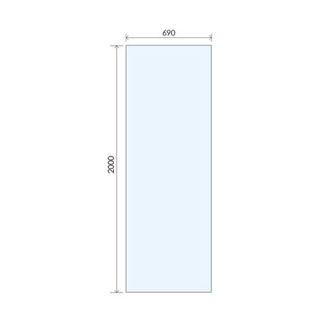 700mm Bronze Frameless Wet Room Shower Screen with Ceiling Support Bar - Live Your Colour