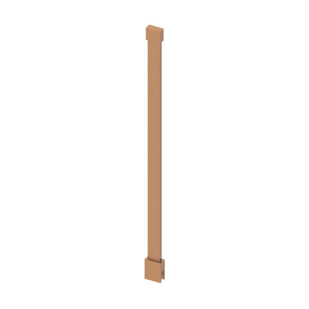 700mm Bronze Frameless Wet Room Shower Screen with Ceiling Support Bar - Live Your Colour