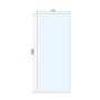 845mm Bronze Frameless Wet Room Shower Screen with Ceiling Support Bar - Live Your Colour
