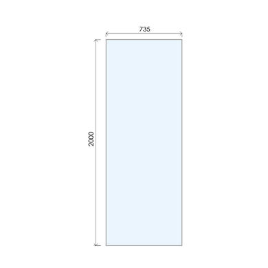 745mm Bronze Frameless Wet Room Shower Screen with Wall Support Bar - Live Your Colour