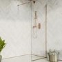 1200mm Bronze Shower Screen for Wet Room & Walk In Shower - Live Your Colour