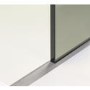 845mm Nickel Frameless Wet Room Shower Screen with Ceiling Support Bar - Live Your Colour
