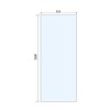 845mm Nickel Frameless Wet Room Shower Screen with Ceiling Support Bar - Live Your Colour