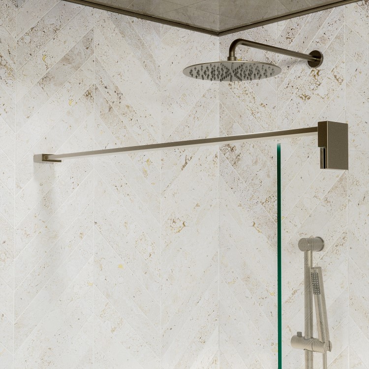 900mm Nickel Shower Screen for Wetroom & Walk In Shower - Live Your Colour