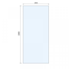 1000mm Nickel Frameless Wet Room Shower Screen with Wall Support Bar - Live Your Colour