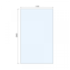 1200mm Nickel Frameless Wet Room Shower Screen with Wall Support Bar - Live Your Colour