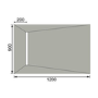 1200x900mm Wet Room Tile-Ready Shower Tray Former 30mm with 600mm Linear End Drain – Live Your Colour