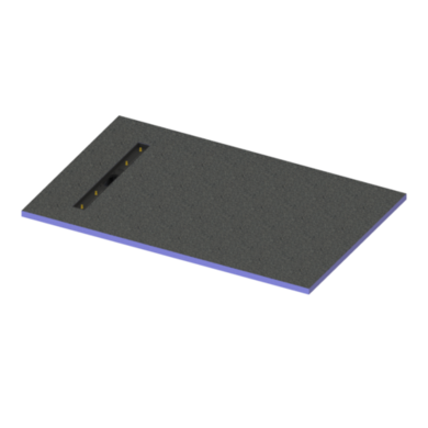Blue Rectangular Wet Room Shower Tray with End Waste Position 1400 x 900mm - Live Your Colour