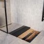 1400x900mm Gunmetal Walk In Shower Enclosure with 1400 x 900 Tileable Tray 