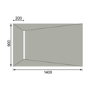 1400x900mm Wet Room Tile-Ready Shower Tray Former 30mm with 600mm Linear End Drain – Live Your Colour