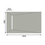 1400x900mm Rectangular Level Acess Wet Room Shower Tray with Linear 600mm End Drain - Live Your Colour