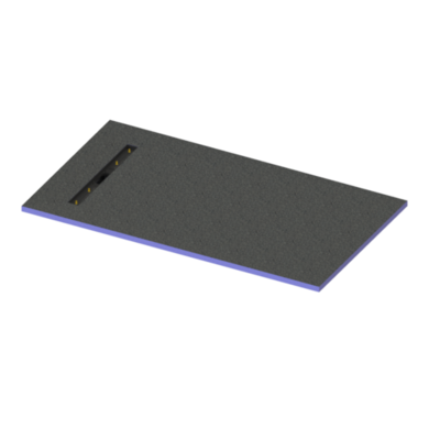 Blue Rectangular Wet Room Shower Tray with End Waste Position 1600 x 900mm - Live Your Colour