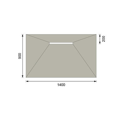 GRADE A2 - 1400x900mm Wet Room Shower Tray - Live Your Colour