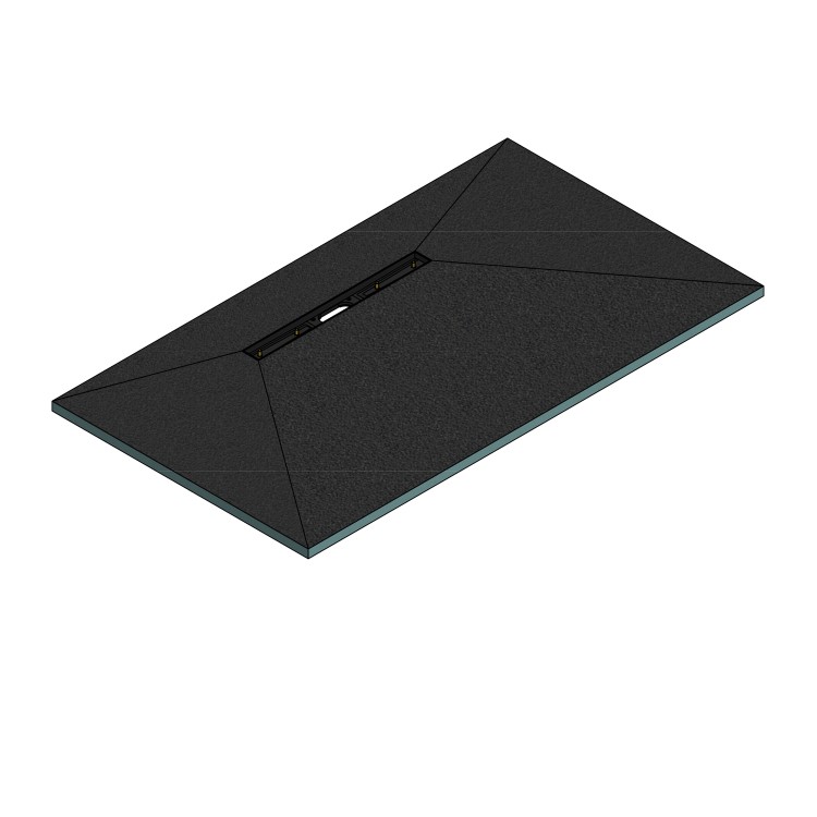 1600x900mm Rectangular Level Acess Wet Room Shower Tray with Linear 600mm End Drain