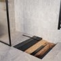 1600x900mm Rectangular Level Acess Wet Room Shower Tray with Linear 600mm End Drain