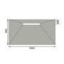 1600x900mm Rectangular Level Acess Wet Room Shower Tray with Linear 600mm End Drain