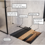 1600x900mm Rectangular Level Acess Wet Room Shower Tray with Linear 600mm End Drain