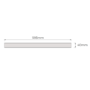 GRADE A1 - Live Your Colour 600mm Linear Waste Cover Brushed Bronze