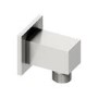 Square wall outlet - Chrome