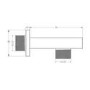 square wall outlet & holder - Black