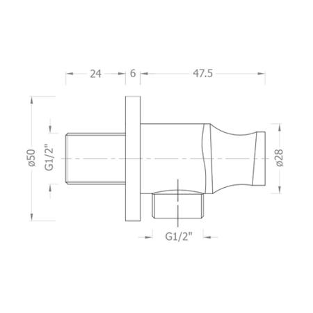 round wall outlet & holder- Brushed Bronze