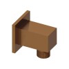 square wall outlet - Brushed Bronze