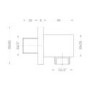 square wall outlet - Brushed Bronze