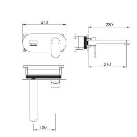 Wall Mounted Chrome Basin Mixer Tap - Hue