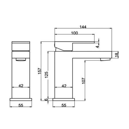 Chrome Mono Basin Mixer Tap - Lex