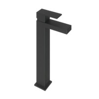 GRADE A1 - Lex Black Tall Basin Mixer Tap