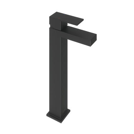 GRADE A1 - Lex Black Tall Basin Mixer Tap