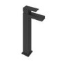 GRADE A1 - Lex Black Tall Basin Mixer Tap