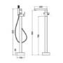 GRADE A1 - Lex Black Freestanding Bath Shower Mixer Tap