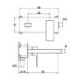 Wall Mounted Bronze Basin Mixer Tap - Lex