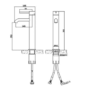 Kuro Brushed Bronze Tall Basin Mixer Tap