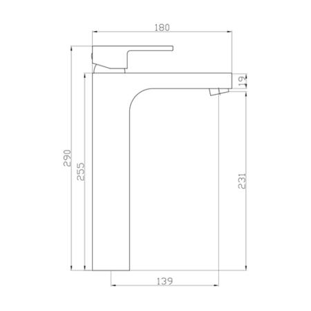 Tall Nickel Mono Basin Mixer Tap - Hue