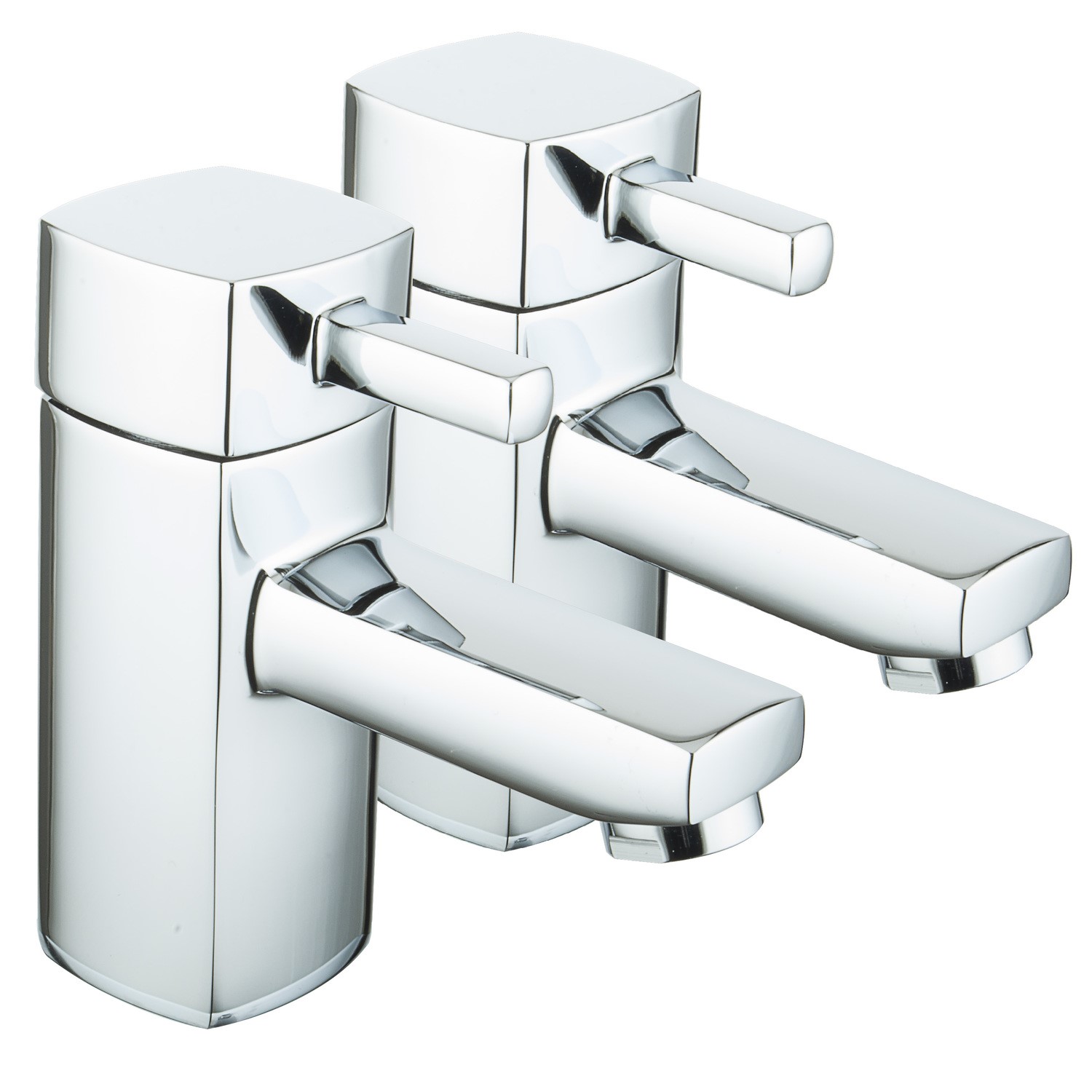 Chrome Cloakroom Basin Pillar Taps - Form