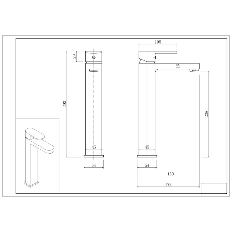 Tall Chrome Mono Basin Mixer Tap - Como